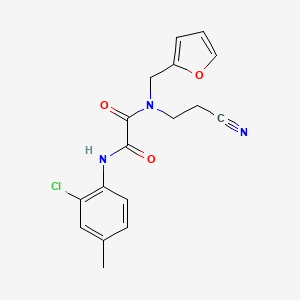 N-(2-chloro-4-methylphenyl)-N'-(2-cyanoethyl)-N'-(furan-2-ylmethyl)oxamide