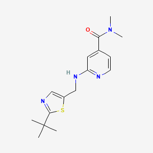 molecular formula C16H22N4OS B7666517 2-[(2-tert-butyl-1,3-thiazol-5-yl)methylamino]-N,N-dimethylpyridine-4-carboxamide 