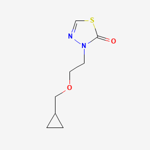 molecular formula C8H12N2O2S B7666527 3-[2-(Cyclopropylmethoxy)ethyl]-1,3,4-thiadiazol-2-one 