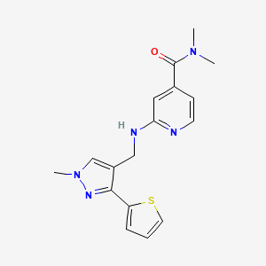 N,N-dimethyl-2-[(1-methyl-3-thiophen-2-ylpyrazol-4-yl)methylamino]pyridine-4-carboxamide