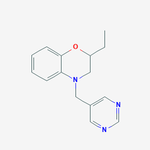 molecular formula C15H17N3O B7666544 2-Ethyl-4-(pyrimidin-5-ylmethyl)-2,3-dihydro-1,4-benzoxazine 