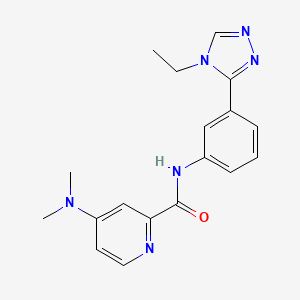 4-(dimethylamino)-N-[3-(4-ethyl-1,2,4-triazol-3-yl)phenyl]pyridine-2-carboxamide