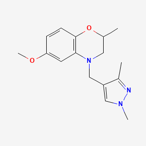 4-[(1,3-Dimethylpyrazol-4-yl)methyl]-6-methoxy-2-methyl-2,3-dihydro-1,4-benzoxazine