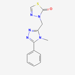 3-[(4-Methyl-5-phenyl-1,2,4-triazol-3-yl)methyl]-1,3,4-thiadiazol-2-one