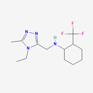 molecular formula C13H21F3N4 B7666567 N-[(4-ethyl-5-methyl-1,2,4-triazol-3-yl)methyl]-2-(trifluoromethyl)cyclohexan-1-amine 