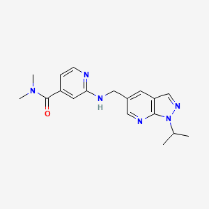 N,N-dimethyl-2-[(1-propan-2-ylpyrazolo[3,4-b]pyridin-5-yl)methylamino]pyridine-4-carboxamide