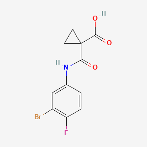 1-[(3-Bromo-4-fluorophenyl)carbamoyl]cyclopropane-1-carboxylic acid