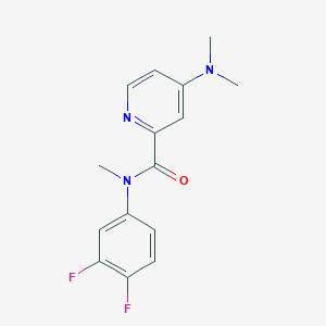 molecular formula C15H15F2N3O B7666611 N-(3,4-difluorophenyl)-4-(dimethylamino)-N-methylpyridine-2-carboxamide 