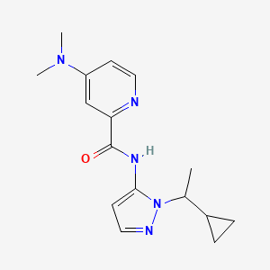 N-[2-(1-cyclopropylethyl)pyrazol-3-yl]-4-(dimethylamino)pyridine-2-carboxamide