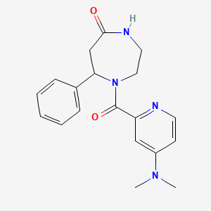 1-[4-(Dimethylamino)pyridine-2-carbonyl]-7-phenyl-1,4-diazepan-5-one