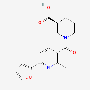 (3S)-1-[6-(furan-2-yl)-2-methylpyridine-3-carbonyl]piperidine-3-carboxylic acid