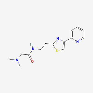 2-(dimethylamino)-N-[2-(4-pyridin-2-yl-1,3-thiazol-2-yl)ethyl]acetamide