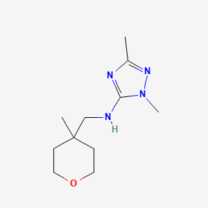 2,5-dimethyl-N-[(4-methyloxan-4-yl)methyl]-1,2,4-triazol-3-amine