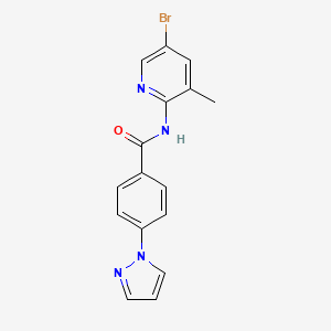 N-(5-bromo-3-methylpyridin-2-yl)-4-pyrazol-1-ylbenzamide