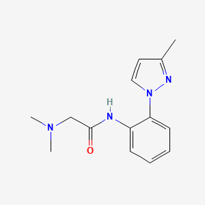 2-(dimethylamino)-N-[2-(3-methylpyrazol-1-yl)phenyl]acetamide