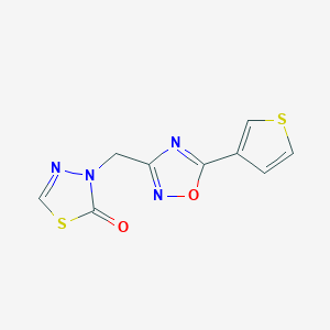 3-[(5-Thiophen-3-yl-1,2,4-oxadiazol-3-yl)methyl]-1,3,4-thiadiazol-2-one