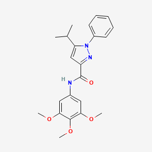 1-phenyl-5-propan-2-yl-N-(3,4,5-trimethoxyphenyl)pyrazole-3-carboxamide