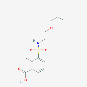 2-Methyl-3-[2-(2-methylpropoxy)ethylsulfamoyl]benzoic acid