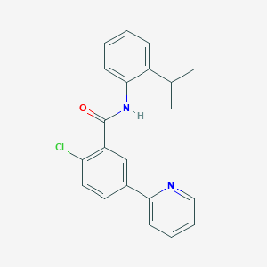 molecular formula C21H19ClN2O B7666782 2-chloro-N-(2-propan-2-ylphenyl)-5-pyridin-2-ylbenzamide 