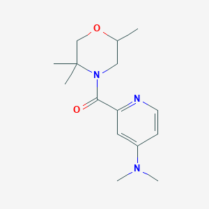 molecular formula C15H23N3O2 B7666790 [4-(Dimethylamino)pyridin-2-yl]-(2,5,5-trimethylmorpholin-4-yl)methanone 