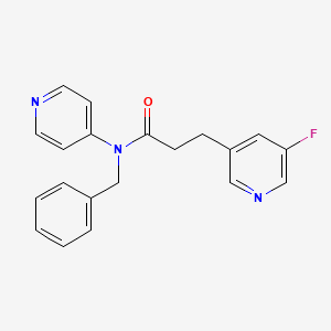 molecular formula C20H18FN3O B7666800 N-benzyl-3-(5-fluoropyridin-3-yl)-N-pyridin-4-ylpropanamide 