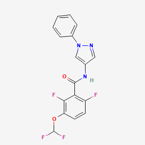 3-(difluoromethoxy)-2,6-difluoro-N-(1-phenylpyrazol-4-yl)benzamide