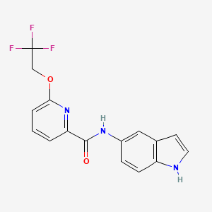 N-(1H-indol-5-yl)-6-(2,2,2-trifluoroethoxy)pyridine-2-carboxamide