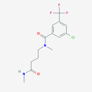 molecular formula C14H16ClF3N2O2 B7666819 3-chloro-N-methyl-N-[4-(methylamino)-4-oxobutyl]-5-(trifluoromethyl)benzamide 