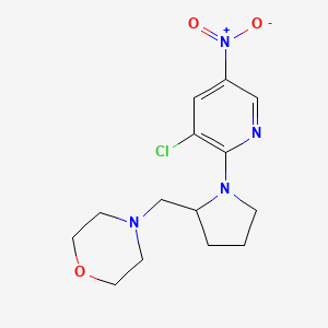 4-[[1-(3-Chloro-5-nitropyridin-2-yl)pyrrolidin-2-yl]methyl]morpholine