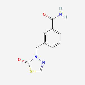 molecular formula C10H9N3O2S B7666855 3-[(2-Oxo-1,3,4-thiadiazol-3-yl)methyl]benzamide 