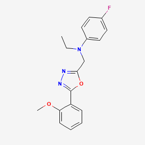 N-ethyl-4-fluoro-N-[[5-(2-methoxyphenyl)-1,3,4-oxadiazol-2-yl]methyl]aniline