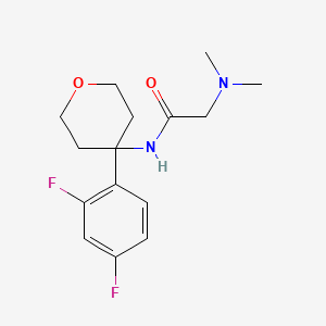 N-[4-(2,4-difluorophenyl)oxan-4-yl]-2-(dimethylamino)acetamide