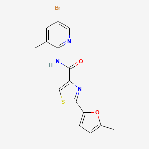 N-(5-bromo-3-methylpyridin-2-yl)-2-(5-methylfuran-2-yl)-1,3-thiazole-4-carboxamide