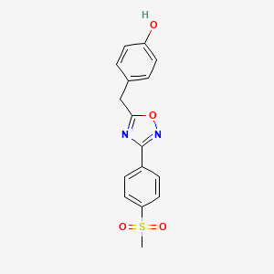 4-[[3-(4-Methylsulfonylphenyl)-1,2,4-oxadiazol-5-yl]methyl]phenol