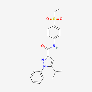 N-(4-ethylsulfonylphenyl)-1-phenyl-5-propan-2-ylpyrazole-3-carboxamide