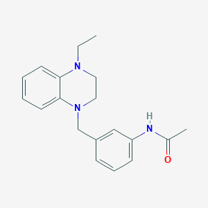 molecular formula C19H23N3O B7666938 N-[3-[(4-ethyl-2,3-dihydroquinoxalin-1-yl)methyl]phenyl]acetamide 