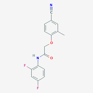 2-(4-cyano-2-methylphenoxy)-N-(2,4-difluorophenyl)acetamide