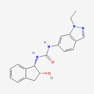 molecular formula C19H20N4O2 B7666966 1-(1-ethylindazol-6-yl)-3-[(1S,2R)-2-hydroxy-2,3-dihydro-1H-inden-1-yl]urea 