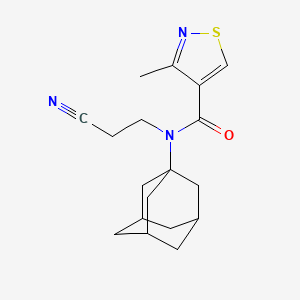 N-(1-adamantyl)-N-(2-cyanoethyl)-3-methyl-1,2-thiazole-4-carboxamide