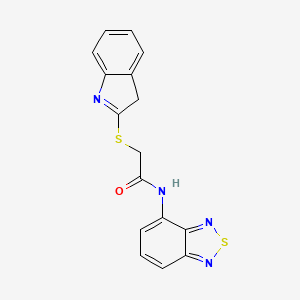 N-(2,1,3-benzothiadiazol-4-yl)-2-(3H-indol-2-ylsulfanyl)acetamide