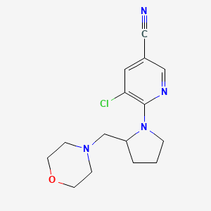 5-Chloro-6-[2-(morpholin-4-ylmethyl)pyrrolidin-1-yl]pyridine-3-carbonitrile