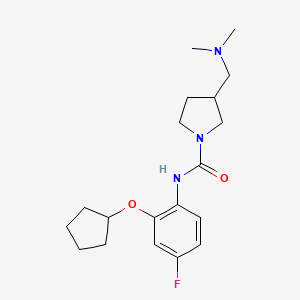 N-(2-cyclopentyloxy-4-fluorophenyl)-3-[(dimethylamino)methyl]pyrrolidine-1-carboxamide