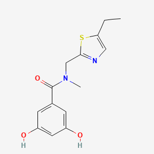 N-[(5-ethyl-1,3-thiazol-2-yl)methyl]-3,5-dihydroxy-N-methylbenzamide