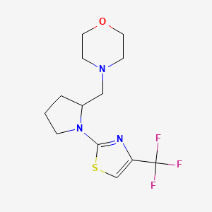 4-[[1-[4-(Trifluoromethyl)-1,3-thiazol-2-yl]pyrrolidin-2-yl]methyl]morpholine