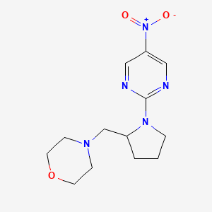 molecular formula C13H19N5O3 B7667045 4-[[1-(5-Nitropyrimidin-2-yl)pyrrolidin-2-yl]methyl]morpholine 