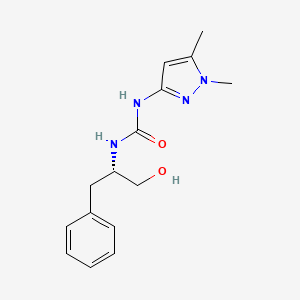 molecular formula C15H20N4O2 B7667056 1-(1,5-dimethylpyrazol-3-yl)-3-[(2S)-1-hydroxy-3-phenylpropan-2-yl]urea 