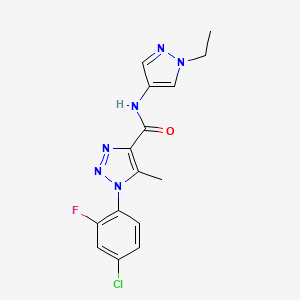 1-(4-chloro-2-fluorophenyl)-N-(1-ethylpyrazol-4-yl)-5-methyltriazole-4-carboxamide