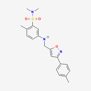 N,N,2-trimethyl-5-[[3-(4-methylphenyl)-1,2-oxazol-5-yl]methylamino]benzenesulfonamide