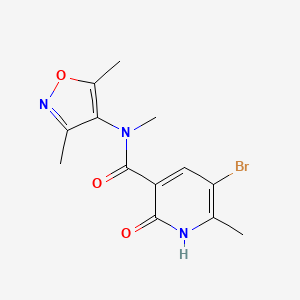 5-bromo-N-(3,5-dimethyl-1,2-oxazol-4-yl)-N,6-dimethyl-2-oxo-1H-pyridine-3-carboxamide