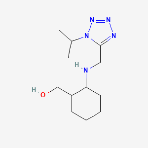 molecular formula C12H23N5O B7667165 [2-[(1-Propan-2-yltetrazol-5-yl)methylamino]cyclohexyl]methanol 